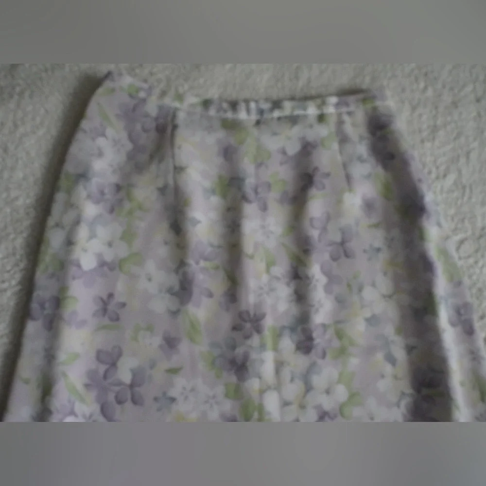 Pendleton Floral Purple and Green Women's Skirt - Picture 2 of 7